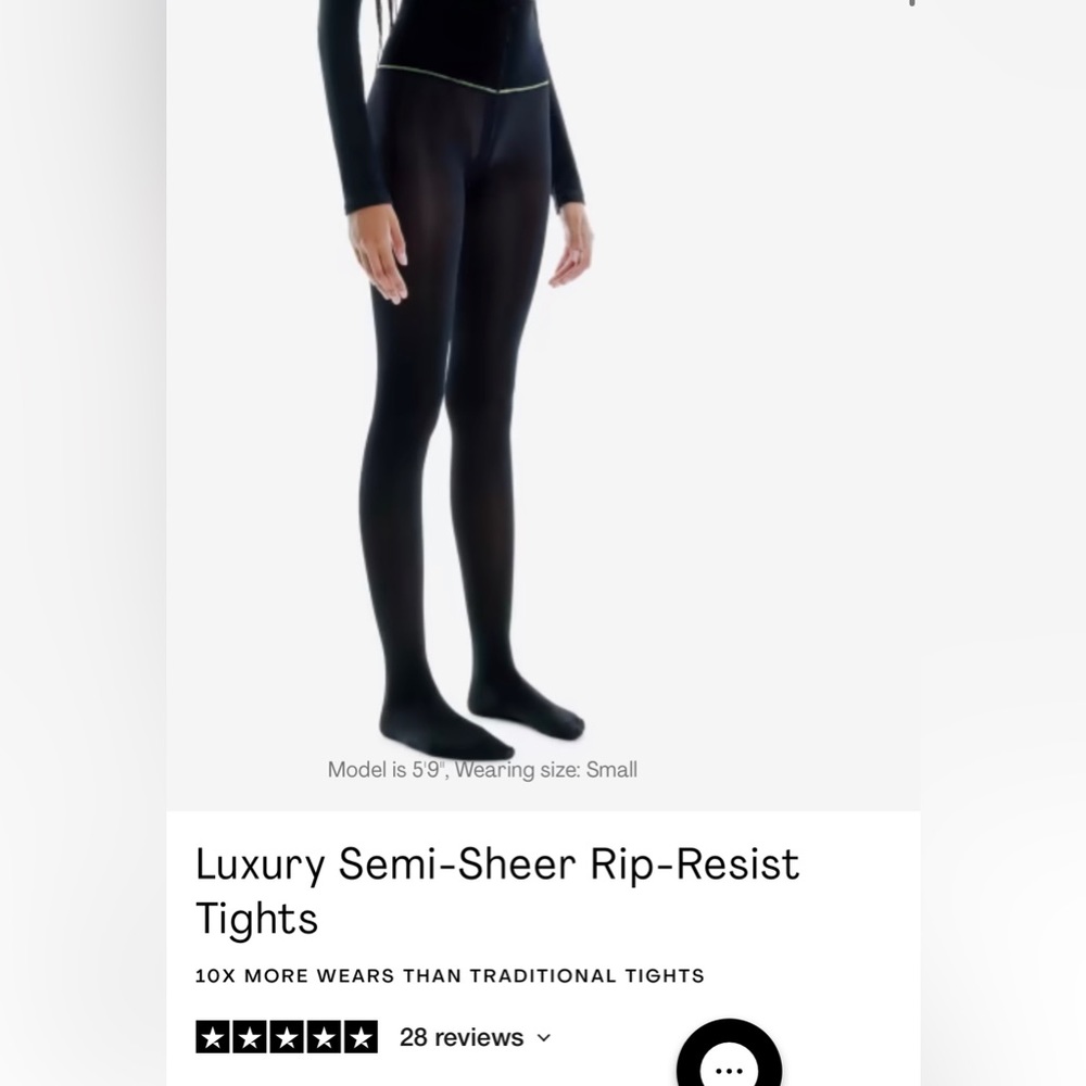 Sheertex Luxury Semi Sheer Rip-Resist Tights NWT - Medium -Sold Out Online